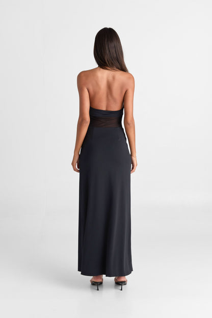 Women's Cocktail Sheer Mesh Scoop Neck Maxi Dress - product image 7