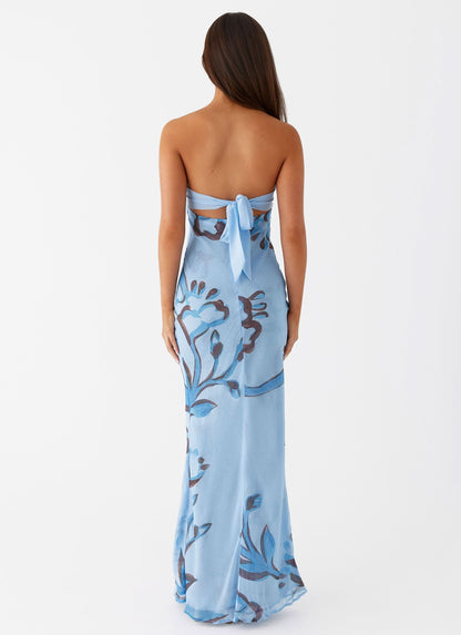 Women's Wedding Guest Floral Strapless Maxi Dress - product image 9