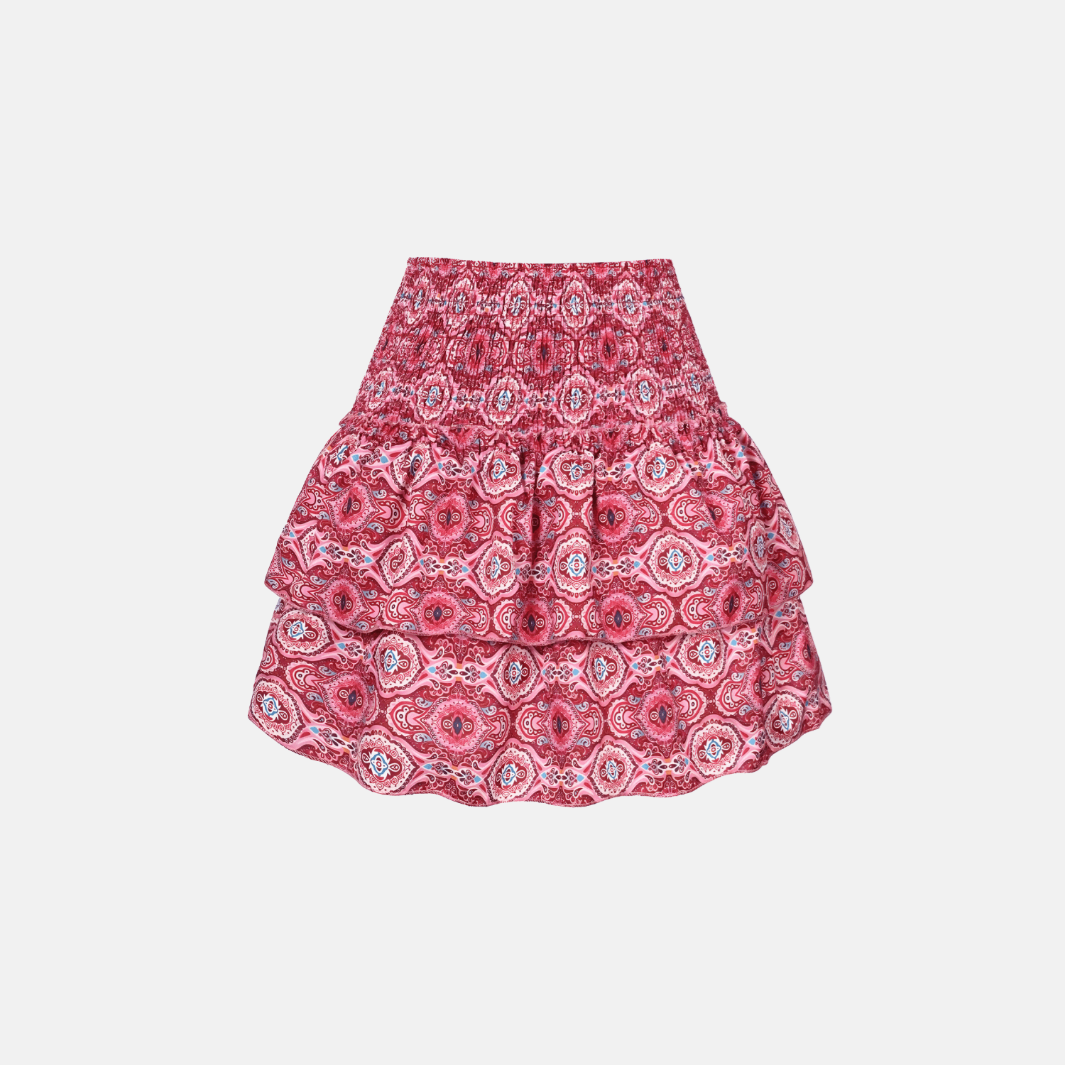 Women's Boho Print Smocked Waist Tiered Mini Skirt - product image 16