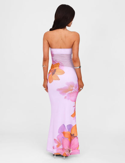 Women's Wedding Guest Strapless Floral Maxi Dress - product image 9