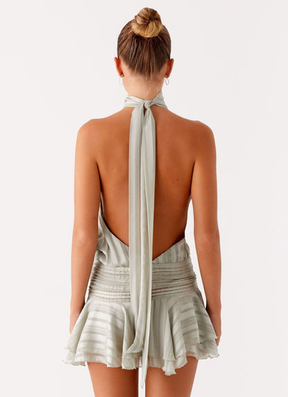 Women's Cocktail Halter Pleated Mini Dress - product image 13